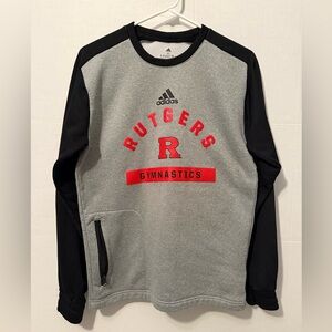 Adidas Gray and Black Rutgers Gymnastics Sweatshirt